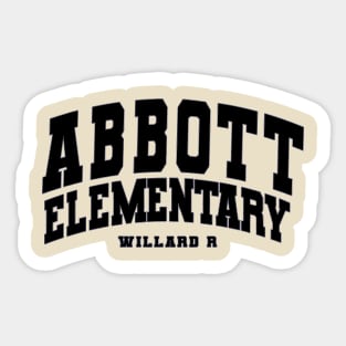 Abbott Elementary White Sticker